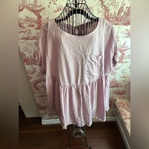 Linen babydoll tunic